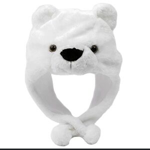 Alaska Adorable Polar Bear Hat with ear flaps